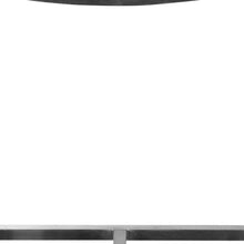 33 英寸棕色和銀色不銹鋼低背吧台高椅子帶腳凳