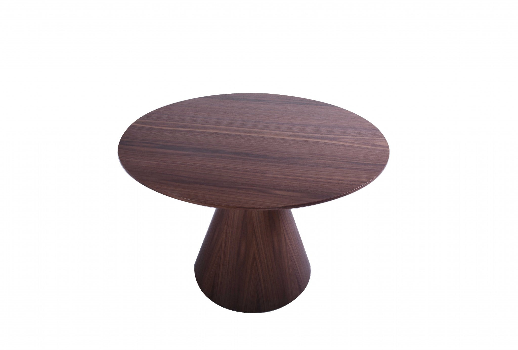 Walnut Veneer Round Dining Table 47 x 47 x 30