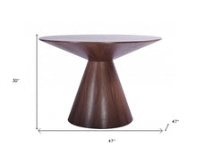 Walnut Veneer Round Dining Table 47 x 47 x 30