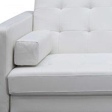 80 X 45 X 13 White Stainless Steel Sofa Bed