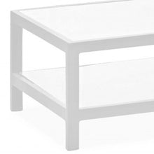 35 X 22 X 14.5 White Aluminum Coffee Table