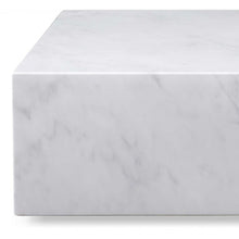 White Genuine Marble And Brass Square Coffee Table 35