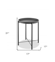 17 X 17 X 21 Powder Aluminum Side Table