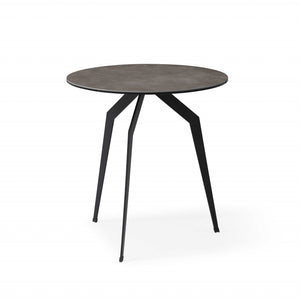 20 X 20 X 20 Black Ceramic Iron Side Table