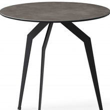 20 X 20 X 20 Black Ceramic Iron Side Table