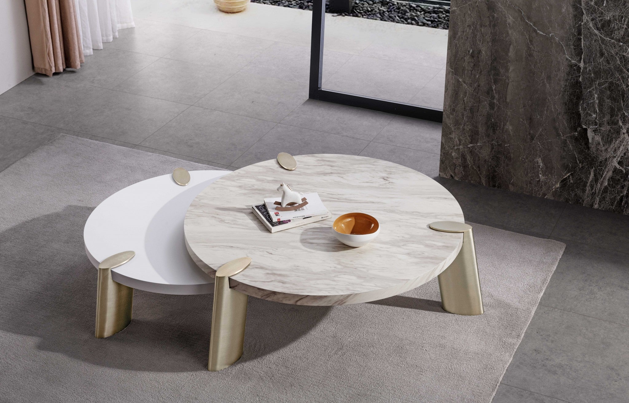 Matte White Finish Coffee Table - 40 x 40 x 13