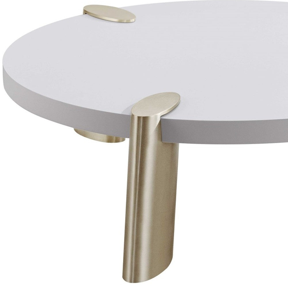 Matte White Finish Coffee Table - 40 x 40 x 13