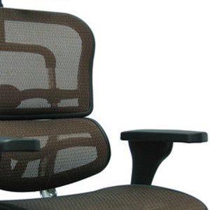 Plum Swivel Adjustable Executive Chair Mesh Back Plastic Frame