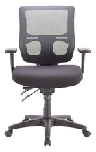 Gray Fabric Seat Swivel Adjustable Task Chair Mesh Back Plastic Frame