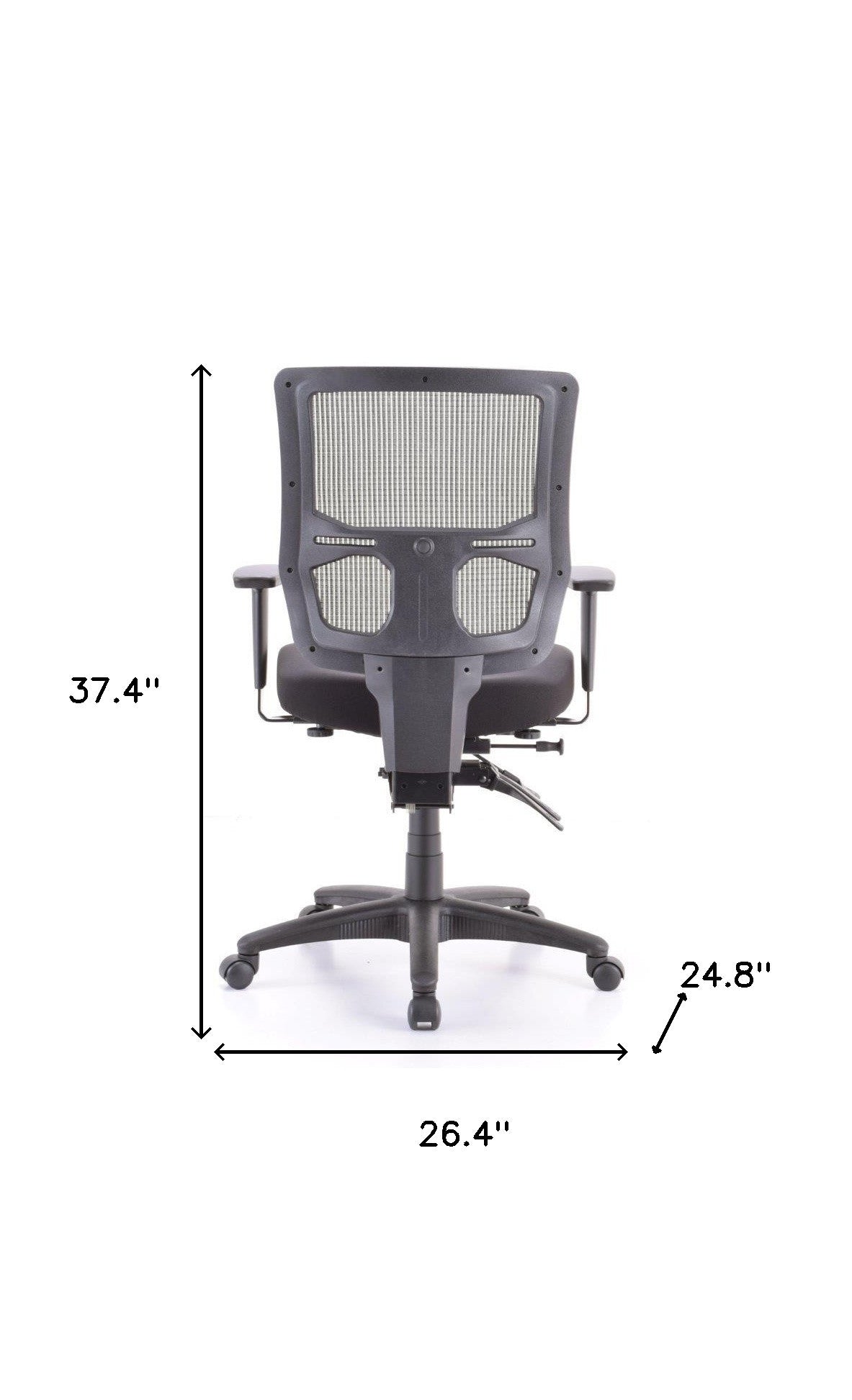 Gray Fabric Seat Swivel Adjustable Task Chair Mesh Back Plastic Frame