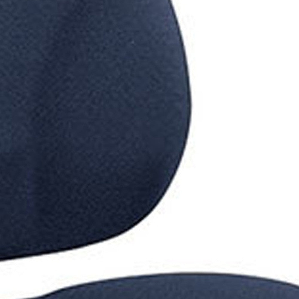 Ebony Fabric Seat Swivel Adjustable Task Chair Fabric Back Plastic Frame