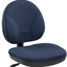 Ebony Fabric Seat Swivel Adjustable Task Chair Fabric Back Plastic Frame