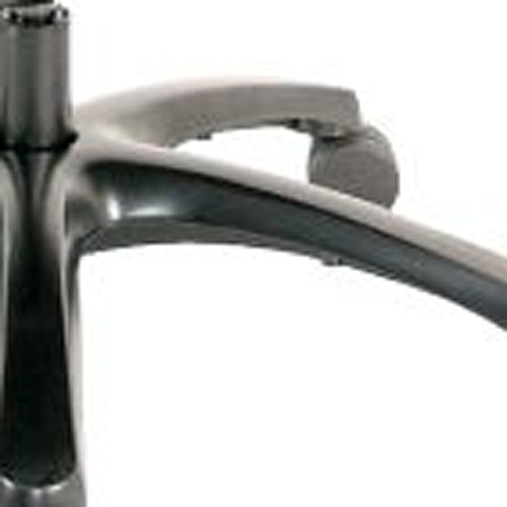 Slate Gray Fabric Seat Swivel Adjustable Task Chair Mesh Back Plastic Frame