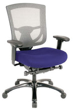 Slate Gray Fabric Seat Swivel Adjustable Task Chair Mesh Back Plastic Frame