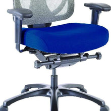 Slate Gray Fabric Seat Swivel Adjustable Task Chair Mesh Back Plastic Frame