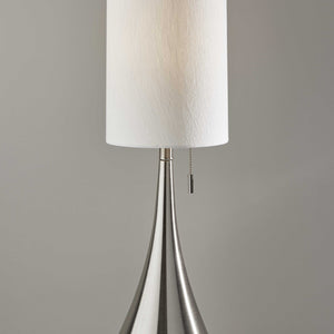 Brushed Steel Metal Teardrop Table Lamp