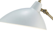 Abstract Oval White Metal Shade Adjustable Desk Lamp