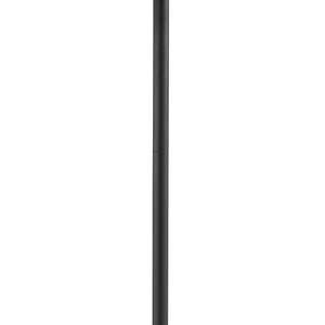 68" Black Three Light Tree Floor Lamp With Black Solid Color Cone Shade