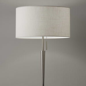 Contemporary Brushed Steel Metal Table Lamp