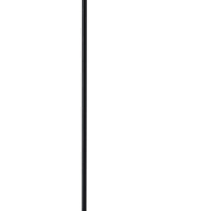 Elemental Black Metal Torchiere With White Cone Shade