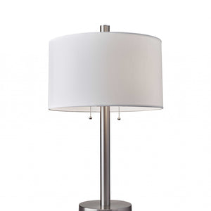 Classic Brushed Steel Metal Table Lamp