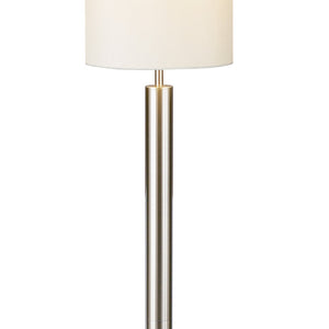 58" Traditional Shaped Floor Lamp With White Drum Shade