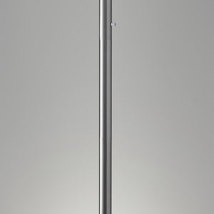 Frosted Glass Shade Uplighting Torchiere In Brushed Steel