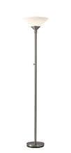 Black Torchiere Floor Lamp With White Cone Shade 73