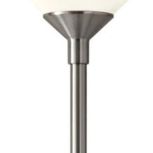 Black Torchiere Floor Lamp With White Cone Shade 73