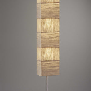 Column Floor Lamp With White Rectangular Shade 72"