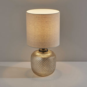 Bronze Metal Dotty Table Lamp With Night Light