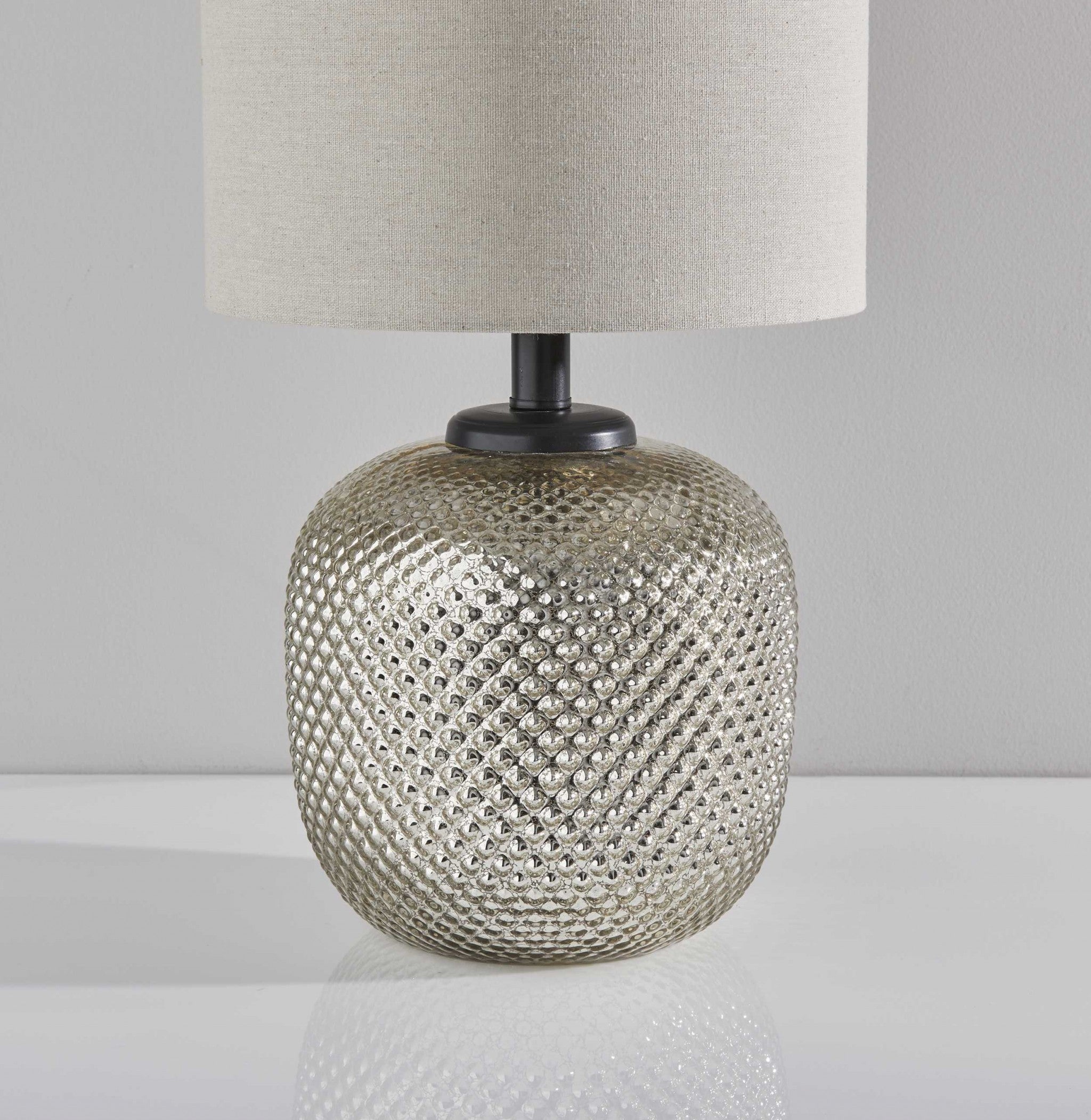 Bronze Metal Dotty Table Lamp With Night Light
