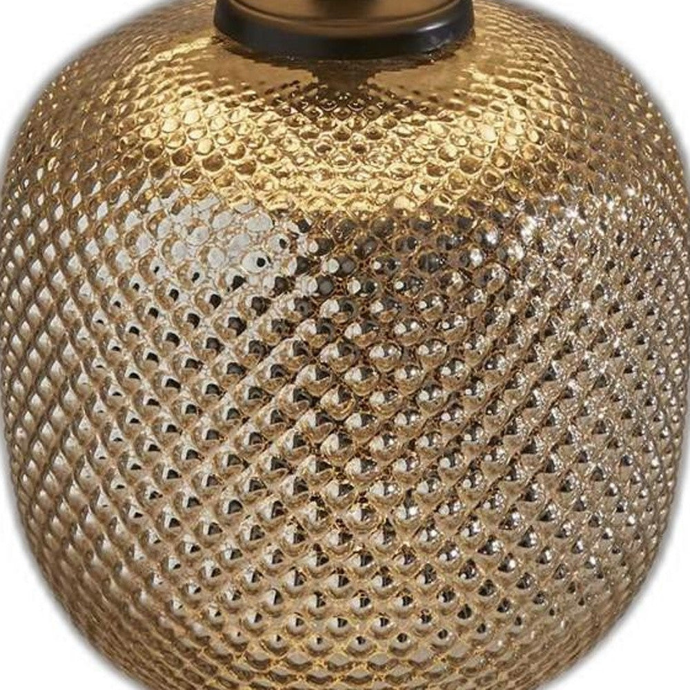 Bronze Metal Dotty Table Lamp With Night Light