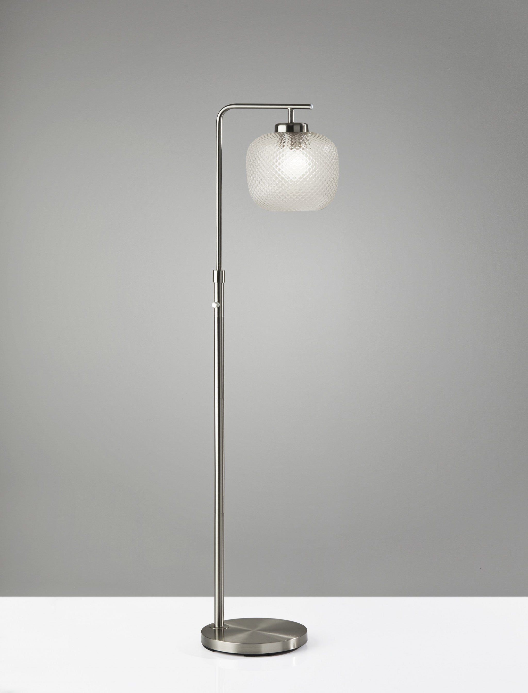 60" Task Floor Lamp With Clear Globe Shade