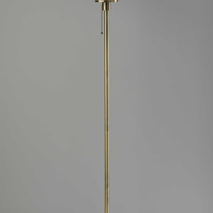 65" Black Torchiere Floor Lamp With White Globe Shade