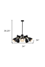 Cinco Diabolo Adjustable Black Metal Pendant