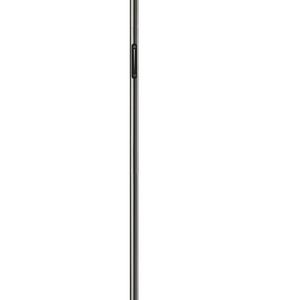 72" Steel Led Torchiere Floor Lamp With White Solid Color Drum Shade