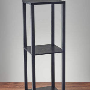 35" H Basic Black Book Case End Table