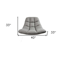 Light Grey Soft Textured Fabric And Brushed Steel Chair - 40