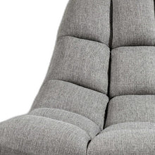 Light Grey Soft Textured Fabric And Brushed Steel Chair - 40