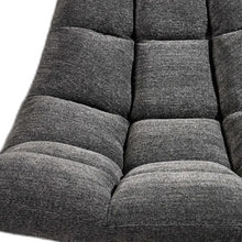 Light Grey Soft Textured Fabric And Brushed Steel Chair - 40