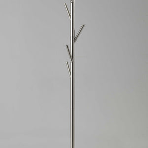 12" X 67" Brushed Steel Brushed Steel Coat Rack