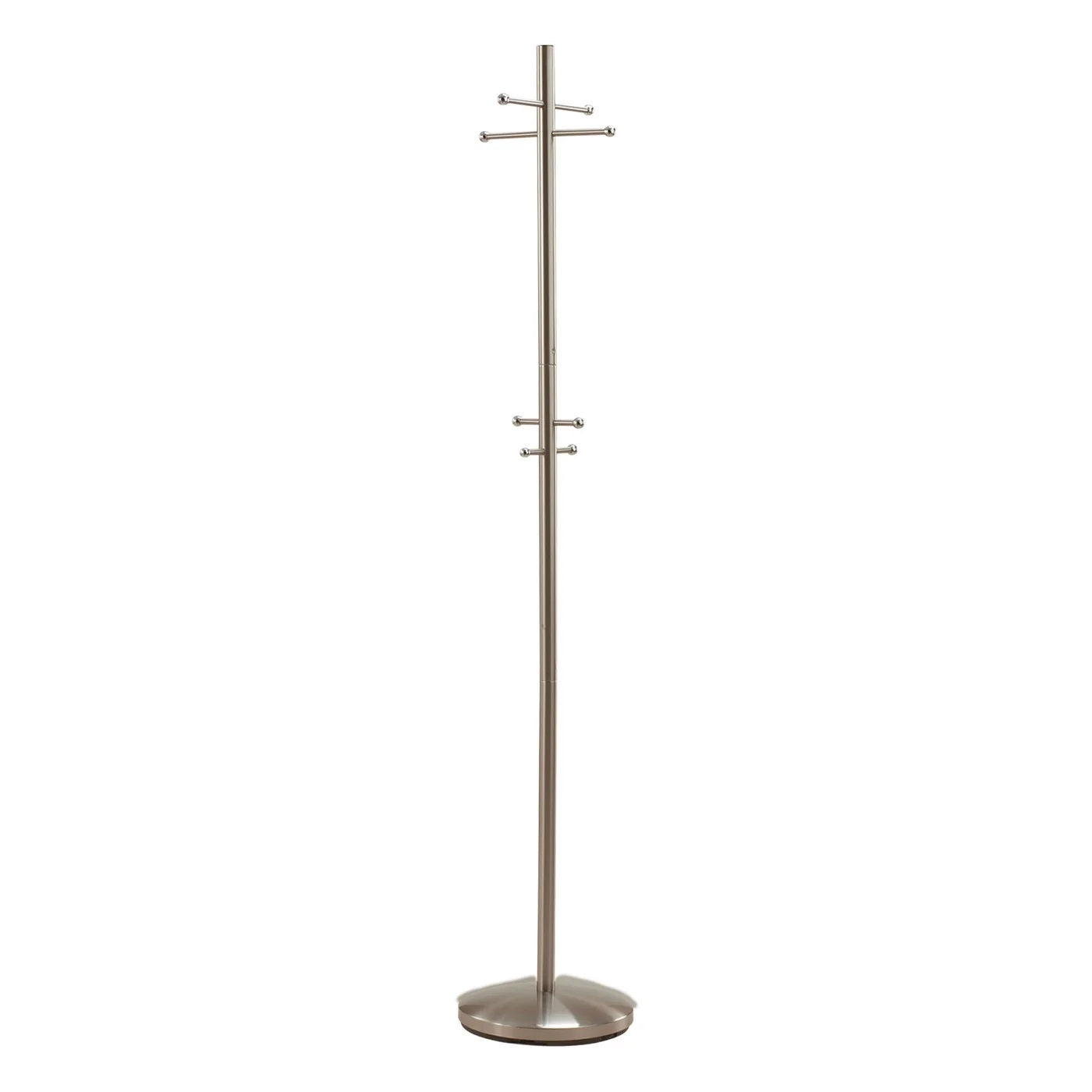 13" X 67" Brushed Steel Brushed Steel Coat Rack