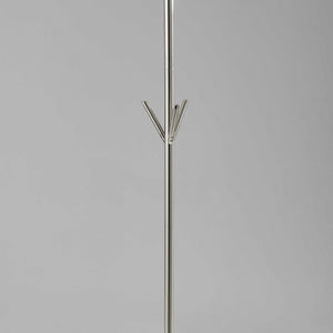 12" X 68" Brushed Steel Brushed Steel Pyramid Coat Rack