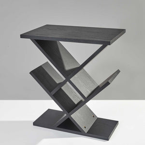 19" X 12" X 21.5" Black  Accent Table