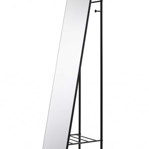 Espejo de piso negro de 11.75" X 14.25" X 58"