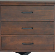 Brown And Black Wood Metal Bedroom Dresser