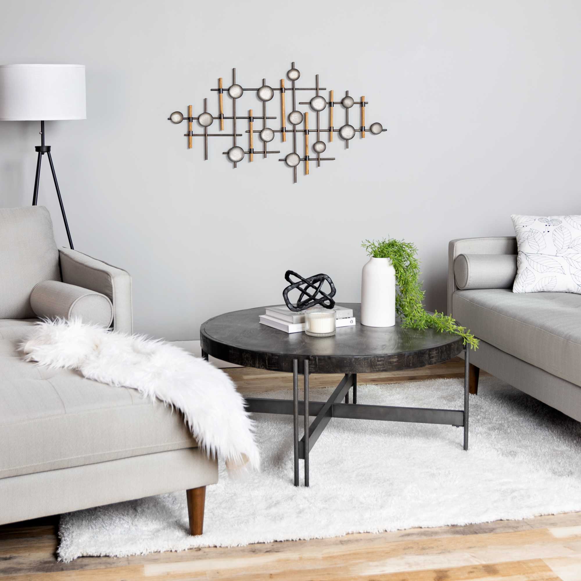 Geo Circles And Lines Large Wall Art