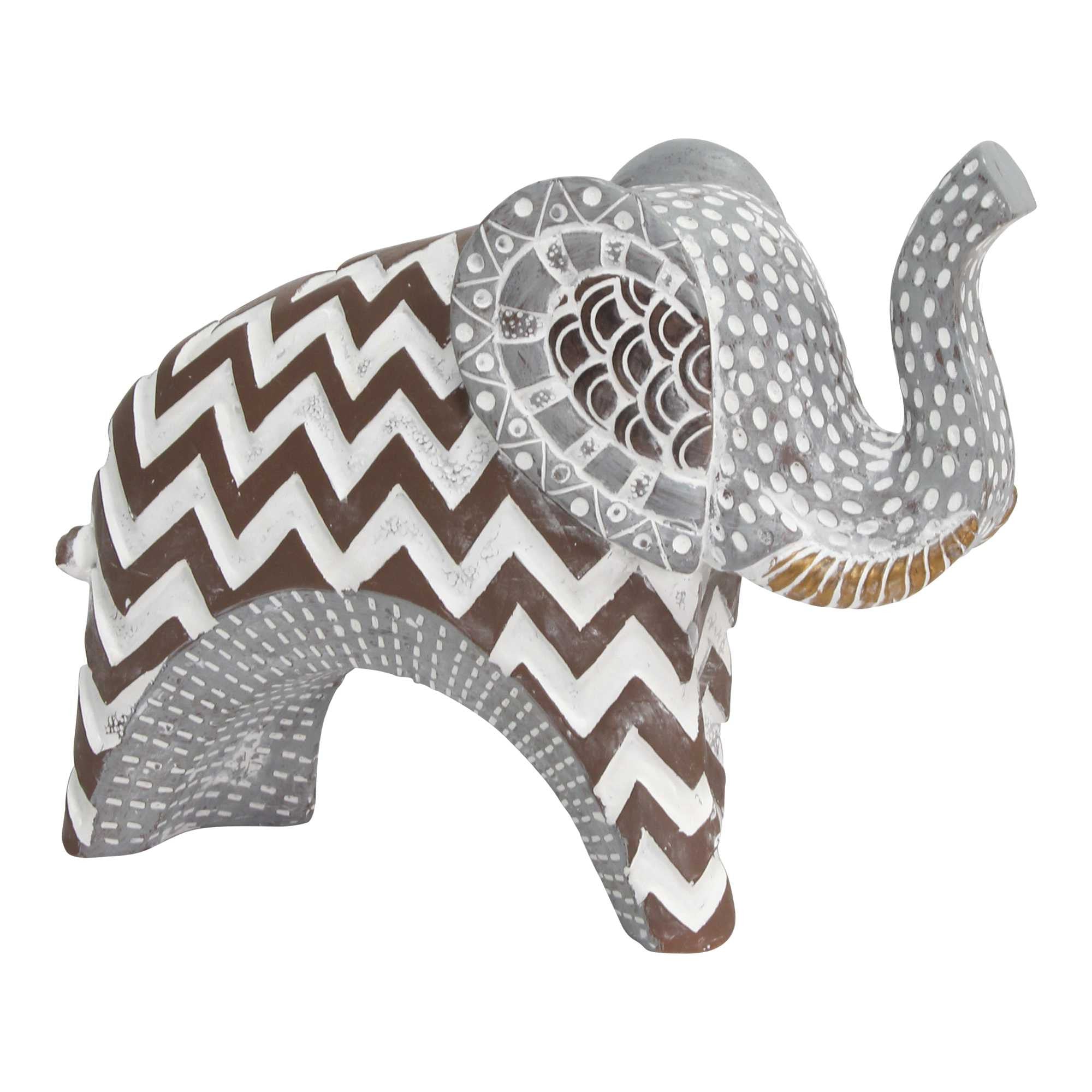 Carved Tribal Elephant Tabletop