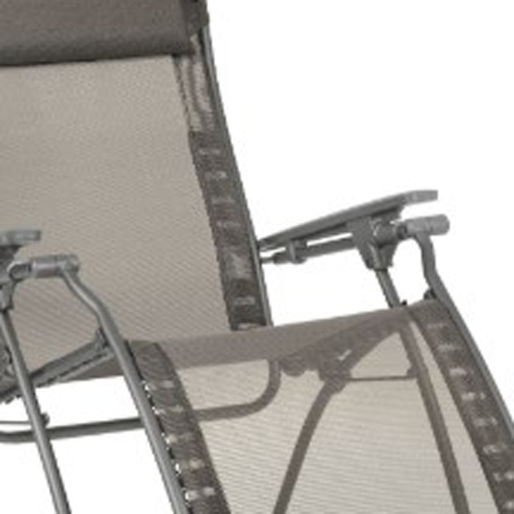 27.6" X 64.2" X 45.3"  Graphite Powder Coated Recliner